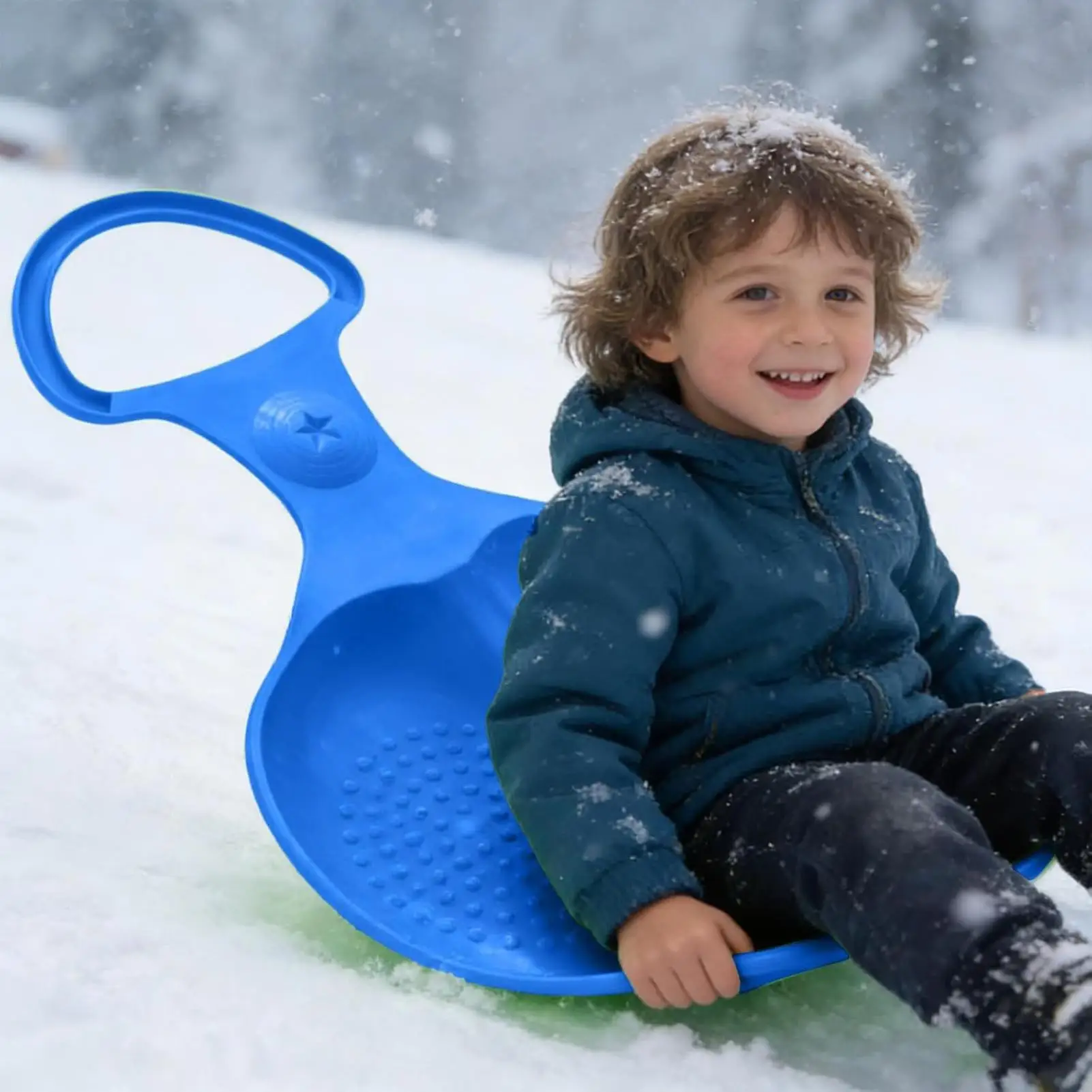 Sleds For Snow Winter Sports Supplies Snow Slider With Handle For Family Kids Adults Teens Visitors School Vacation Backyard view 5