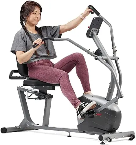 Compact Performance Recumbent Bike w/Dual Motion Arm/Leg Exercisers for Senior Home Training w/Quick Adjust Seat & Optional Excl