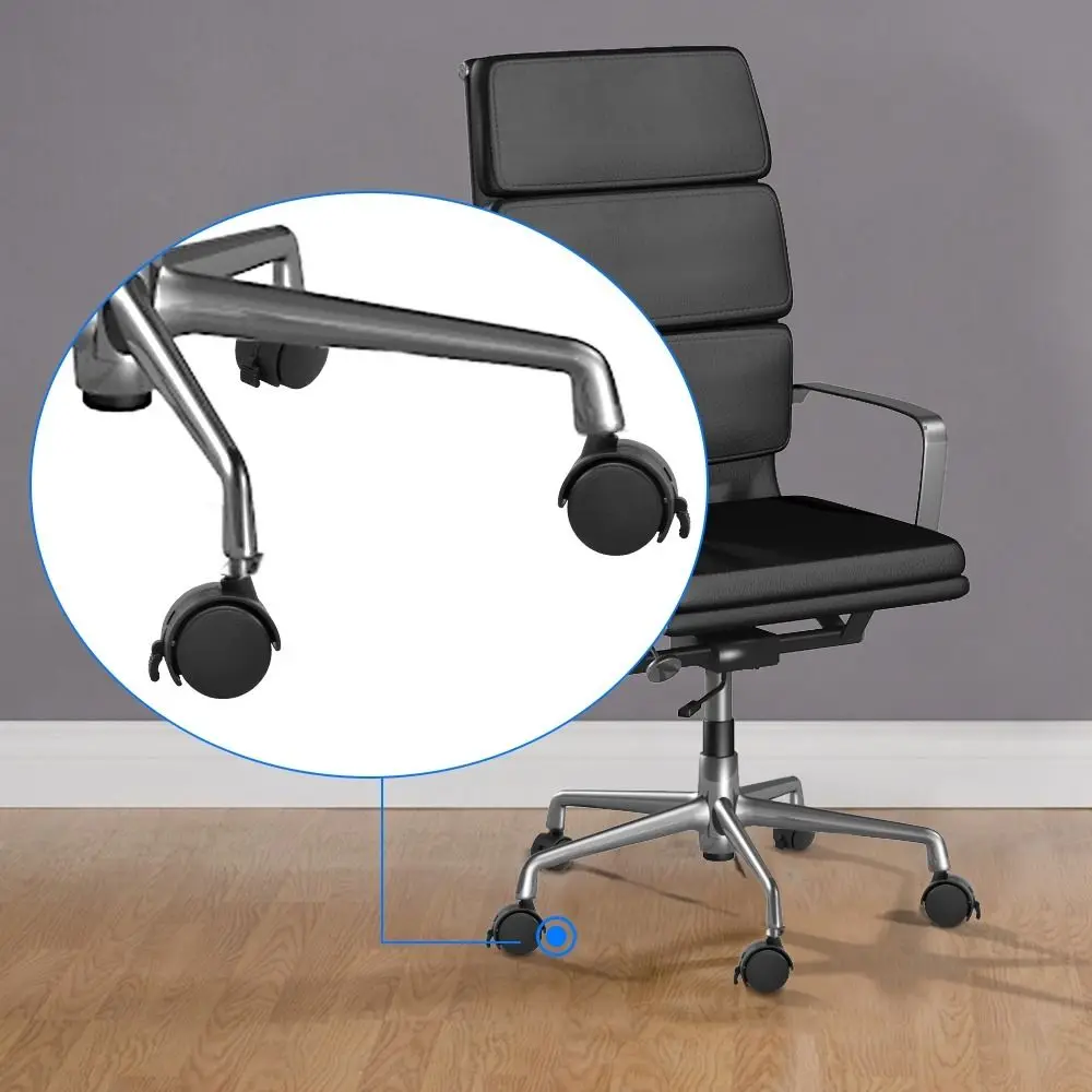 Nouvelles roulettes pivotantes avec frein pour meubles, roulettes de remplacement en plastique de 40 mm pour chaise de bureau et canapé