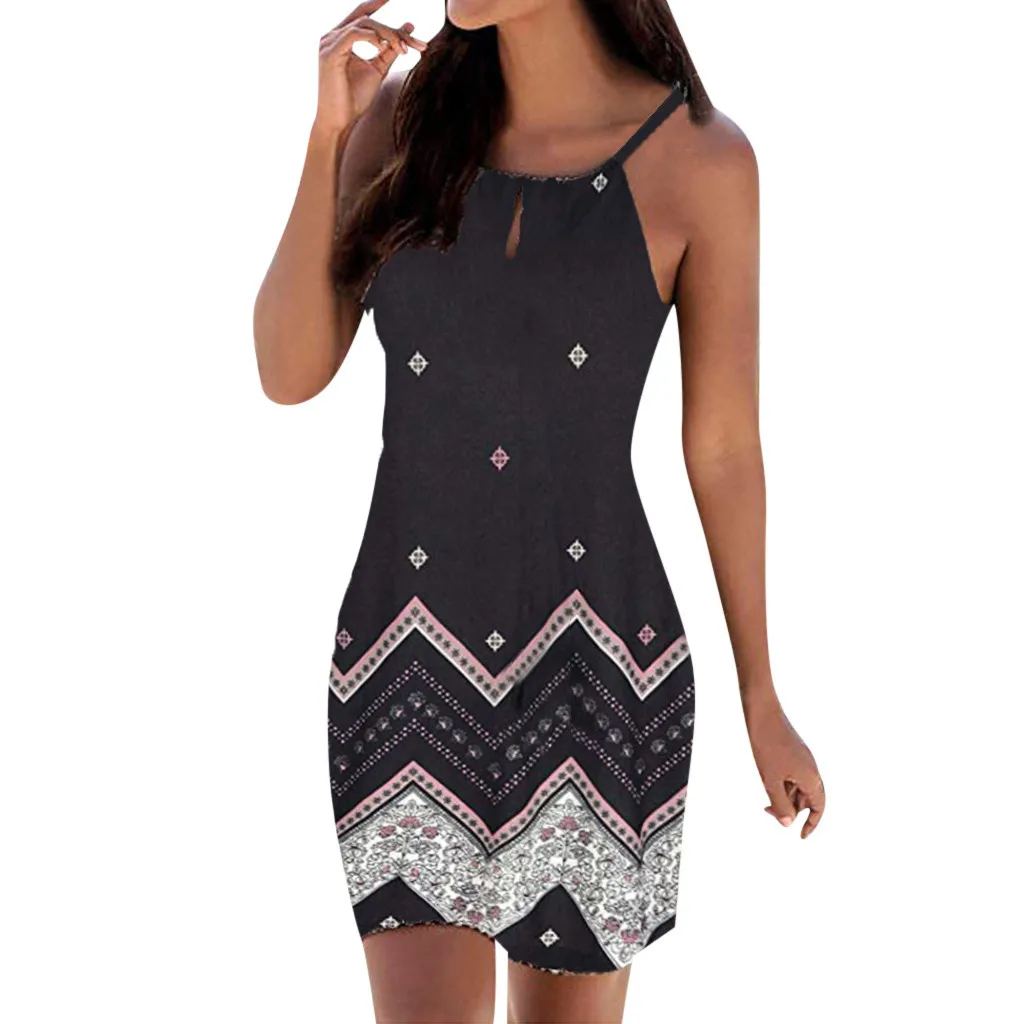 

Women's Slim Fit Sleeveless A-line Skirt with Flower Sling New Summer Fashion European And United States Style