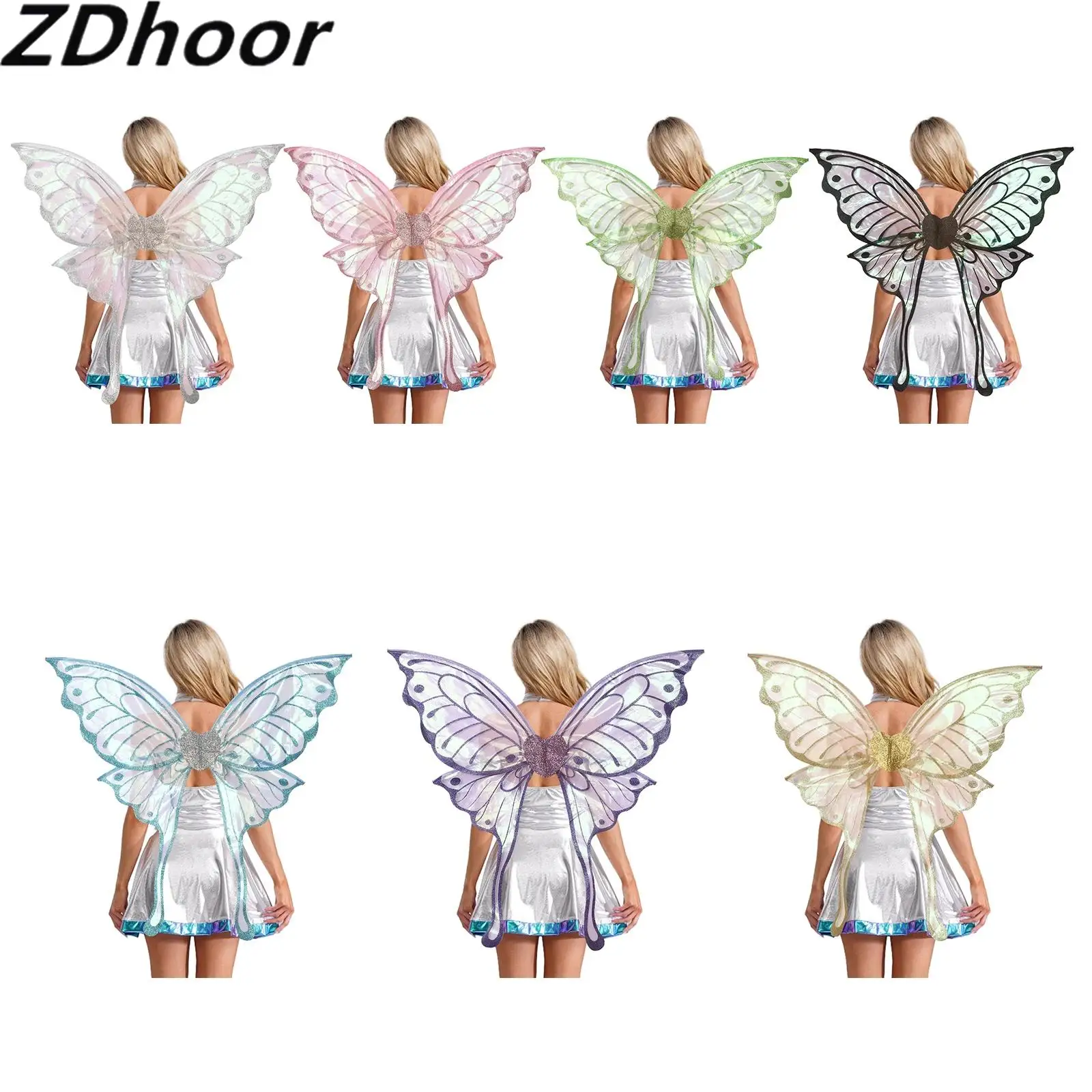 

Fairy Wings Butterfly Long-tail Wings for Girls Women Angel Wings Fairy Costume Halloween Dress Up Party Favor for Festival