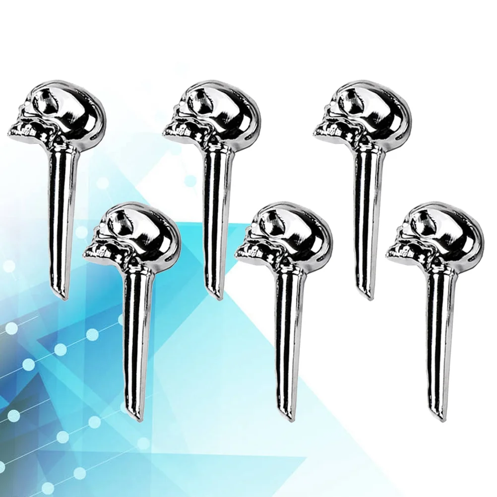 دبابيس جسر الجيتار على شكل جمجمة فريدة من نوعها، تصميم معدني رائع، سهلة التركيب، دبابيس جسر الجيتار غير السائدة