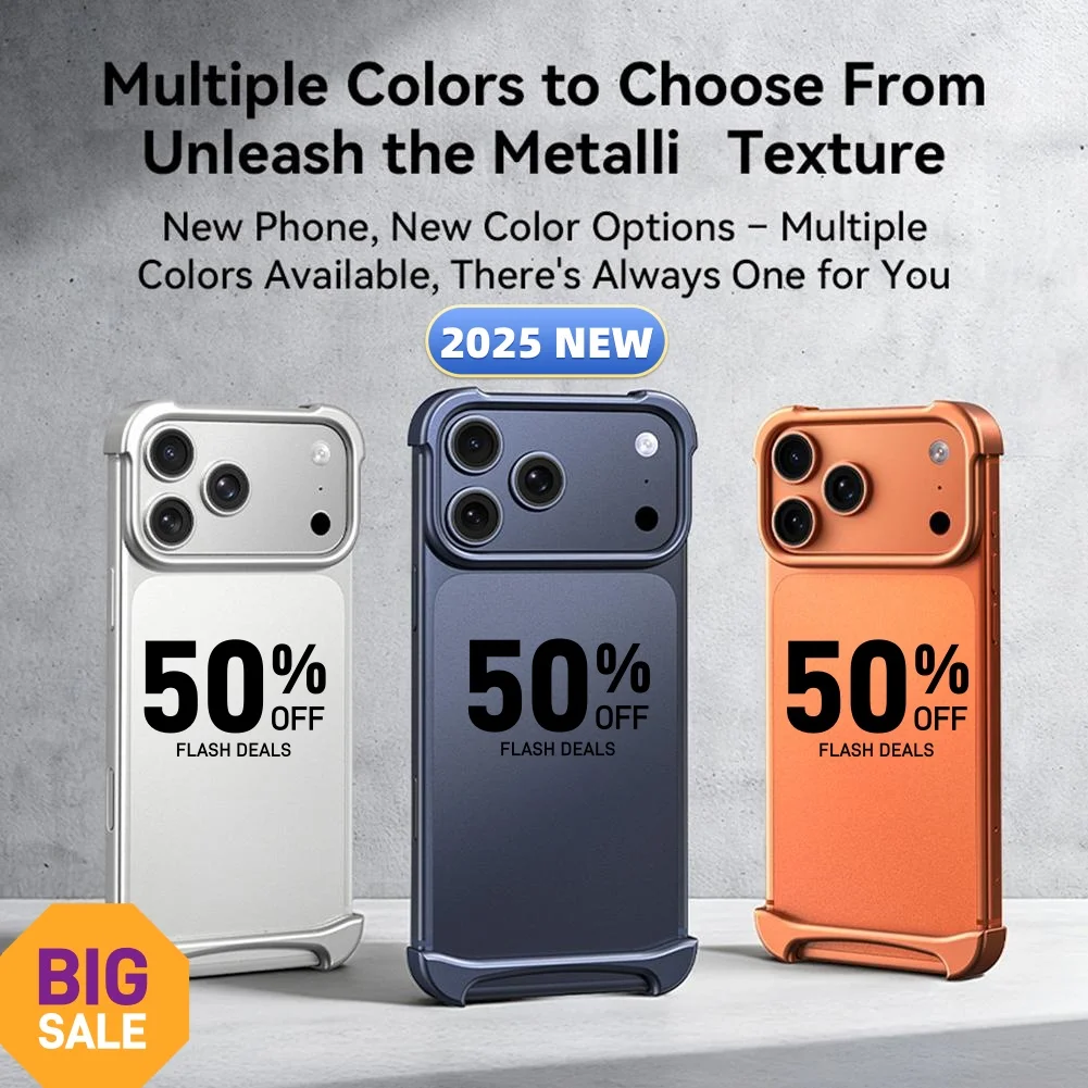 Split-type Metal Phone Case for iphone 17 Pro Max/17Pro/17Air Transparent Phone Cover for iphone 17 Anti Drop Shell 2025 New