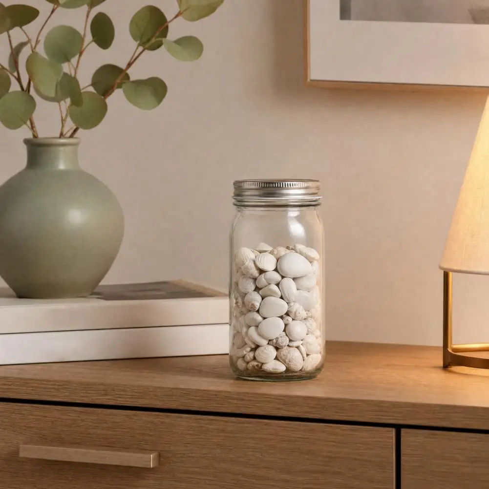 Glass Food Storage Jars with Airtight Lid Wide Mouth Thick Bottom Durable Containers for Pantry Grains Snacks Honey Organizer