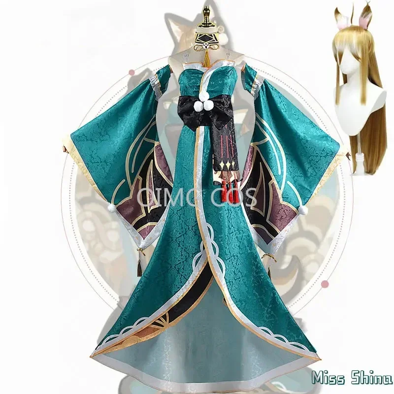 Genshin Impact Miss Hina Cosplay Costume uniforme parrucca Anime Halloween costumi gioco donna