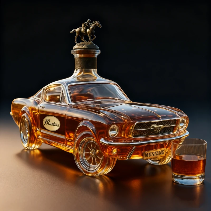 New modern style car Mustang whiskey bottle with high borosilicate