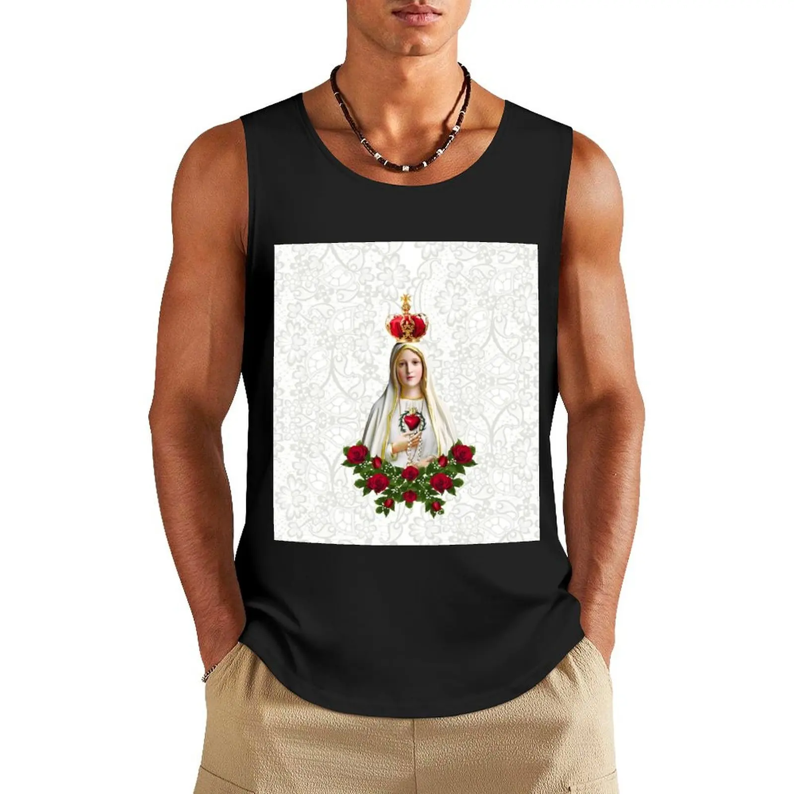 

Our Lady of Fatima Tank Top Men's summer t-shirt quick-drying t-shirt
