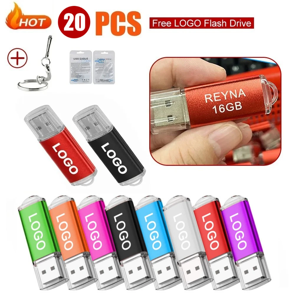 

Free Custom 20PCS/lot USB Flash Drive Pen Drive 256MB 512MB 1GB 2GB 4GB 8GB 16GB Pendrive Memory Stick 32GB 64GB 128GB USB Stick
