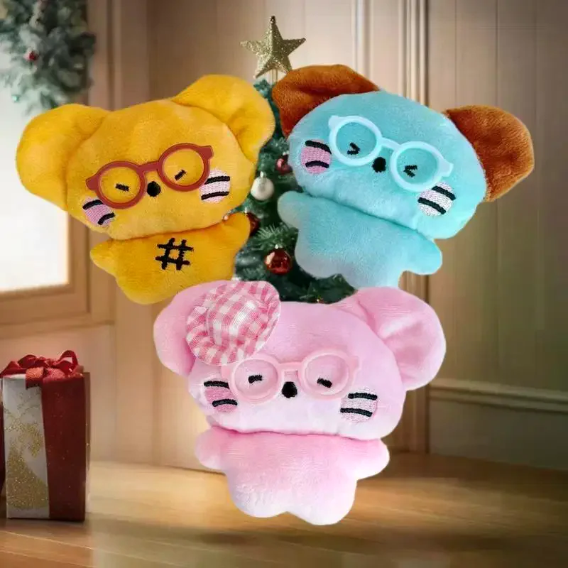 Cute Cartoon Creative Mouse Plush Keychain Kawaii Stuffed Doll Toys Decorative Backpack Pendant Ornament Accessories Gifts