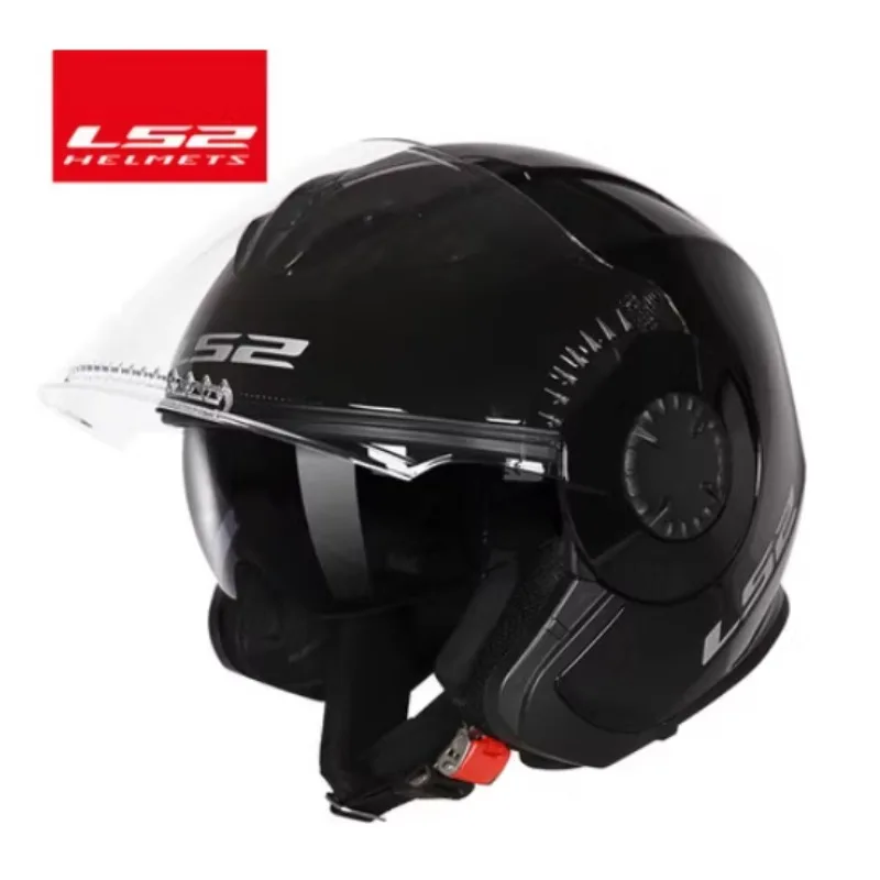 الأصلي LS2 VERSO خوذة عدسة OF570 نصف خوذة أقنعة سوداء خوذة الزجاج الأمامي استبدال الملحقات