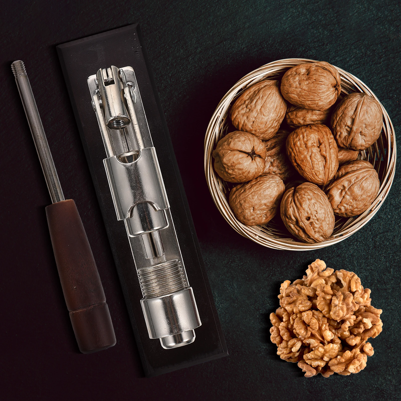 

Premium Stainless Steel Walnut Cracking Tool Nut Opener Household Multi-Function Portable Nut Cracker for All Nuts