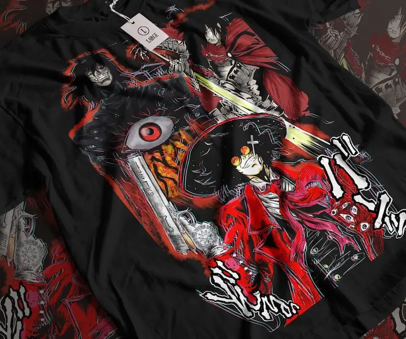 Ultimate Vampire Shirt,, Anime Hellsing Shirt, Alucard Tee