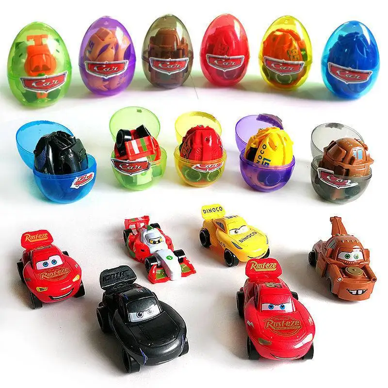 Auto Disney che trasformano il giocattolo dell\'auto lightning mcqueen die car racing story egg trasformare l\'auto giocattolo per bambini regalo di