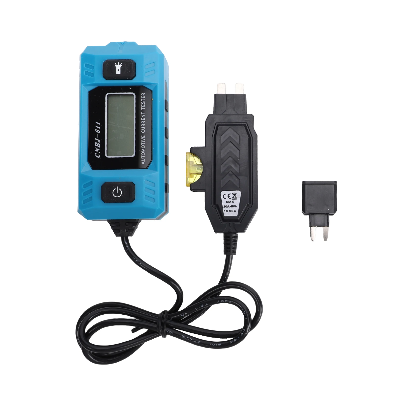 

Portable Car Fuse Tester Automotive Fuse Current Diagnostic Tool Car Current Detector with LCD Backlight Display & LED Lighting