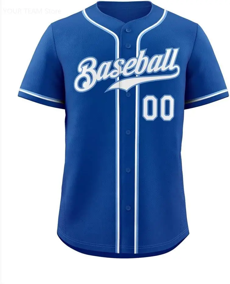 Custom Button Down Baseball Jersey Personalized Stitched Name Number Plus Size Sports Uniform for Game Practice Team Events