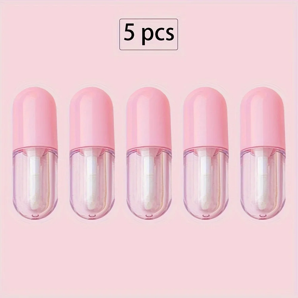 5/10 個 0.07 オンス詰め替えミニリップグロスチューブと口紅ボトル DIY リップオイル旅行透明口紅容器