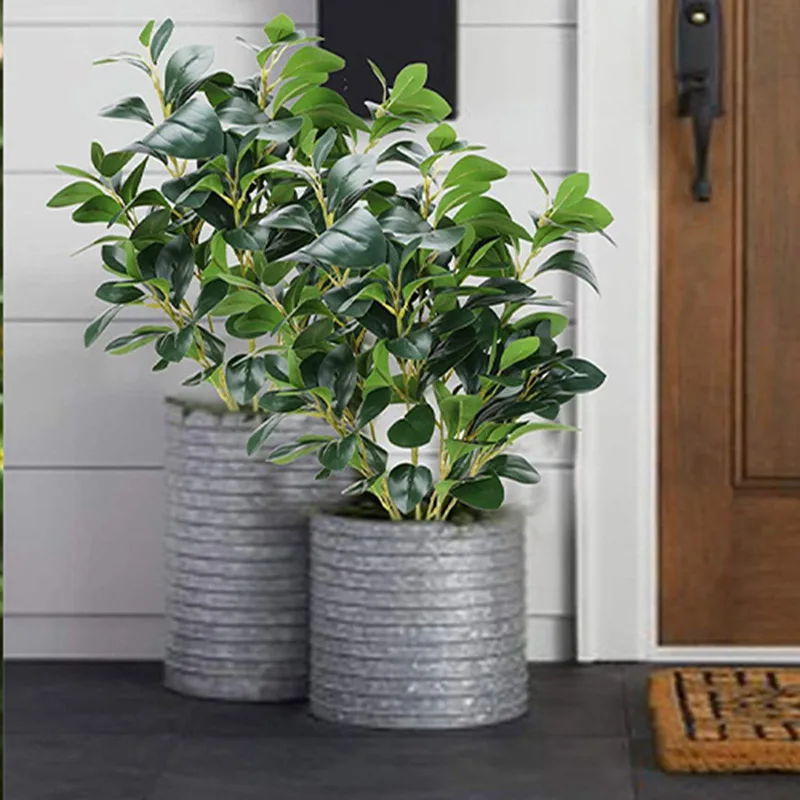 Artificial Decorative Plants Faux Greenery for Home Indoor Outdoor Garden Balcony Decor Real Touch Hight Quality Green Leaves