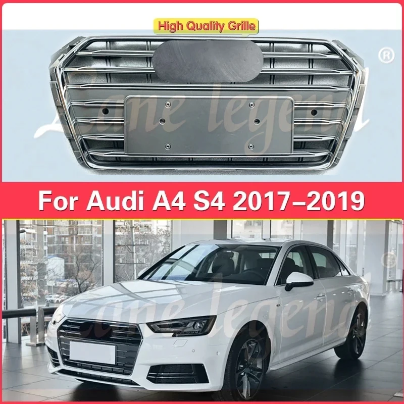 

Car Front Bumper Grille for Audi RS4 for A4/S4 2017 2018 2019 (Refit for RS4 Style) Bumpers Body Kit Car Accessories Upgrade