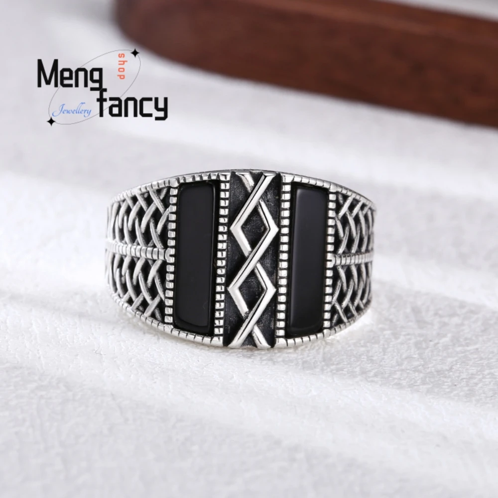 Alloy Interlaced Line Woven Pattern Adjustable Ring Trendy Exquisite High-End Popular Personality Mascots Lucky Charm Young Gift