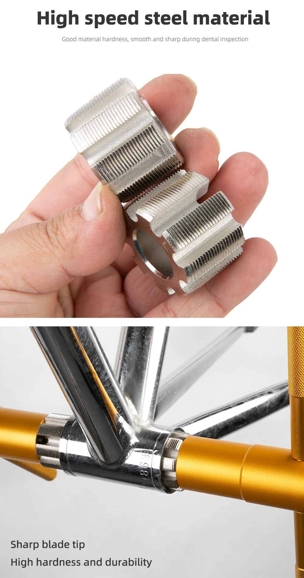 Fahrrad BSA Gewinde Tretlager Gewindeschneiden Hochfestes Stahlwerkzeug BC 1,37x24T Fahrradrahmen Aluminiumlegierung Reparaturwerkzeugsatz – Detail 7