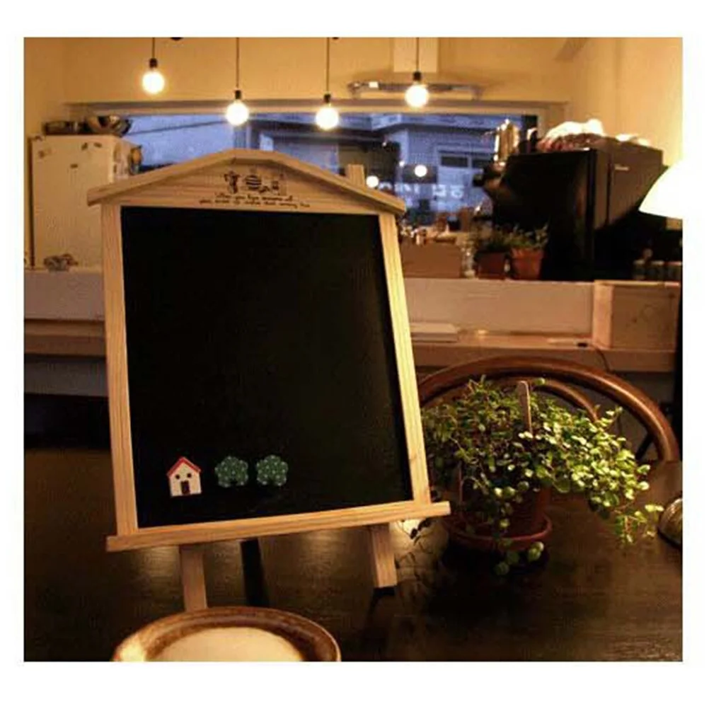 

Wooden Magnetic Mini Blackboard 36x26cm Hanging Decorative Message Board Wear Resistant Stand Blackboard for Bar Cafe
