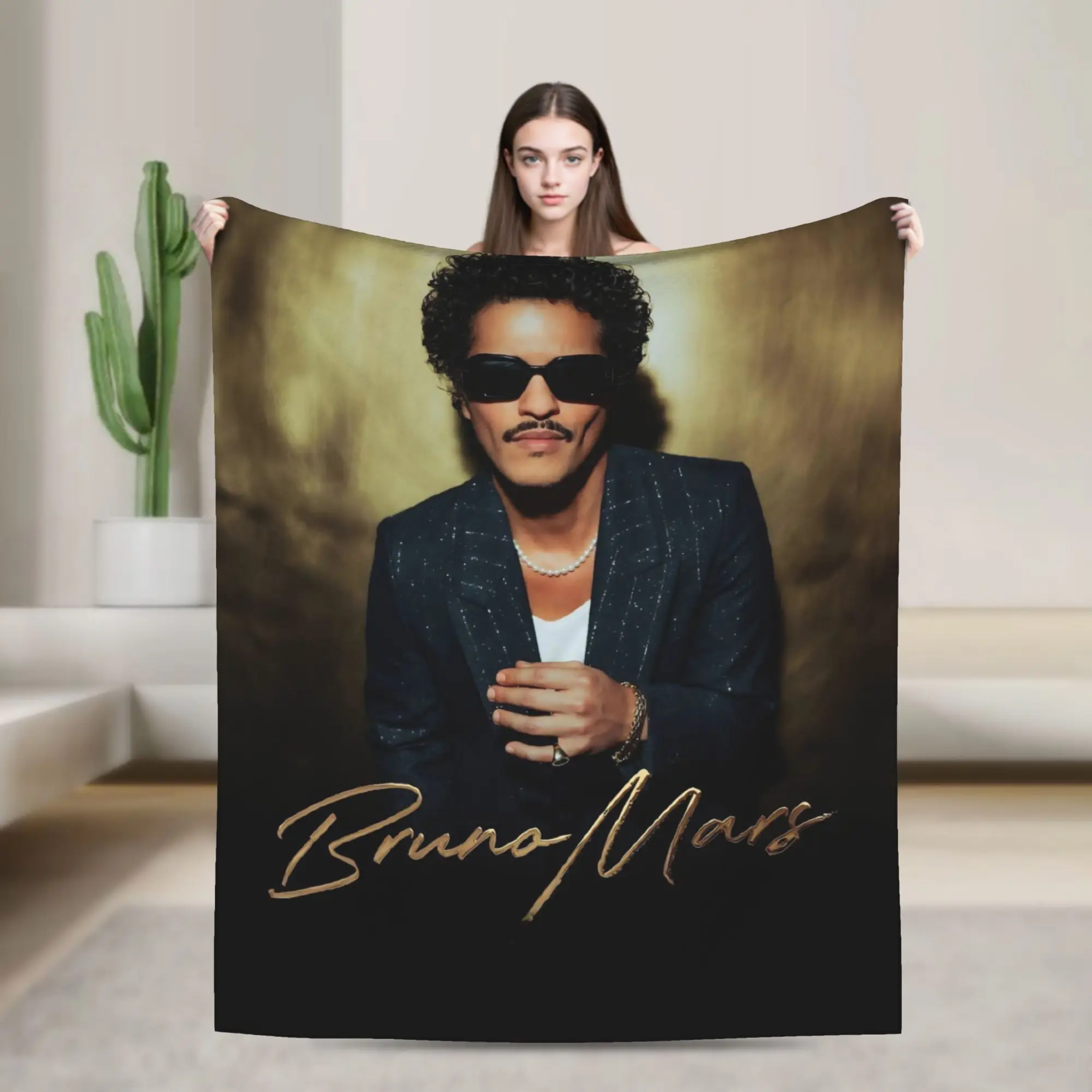Comfort BrunoS Mars The Romantic Tour  Blanket Stuff Sofa Decorative  Throw Blankets Super Warm Velvet for Outdoor