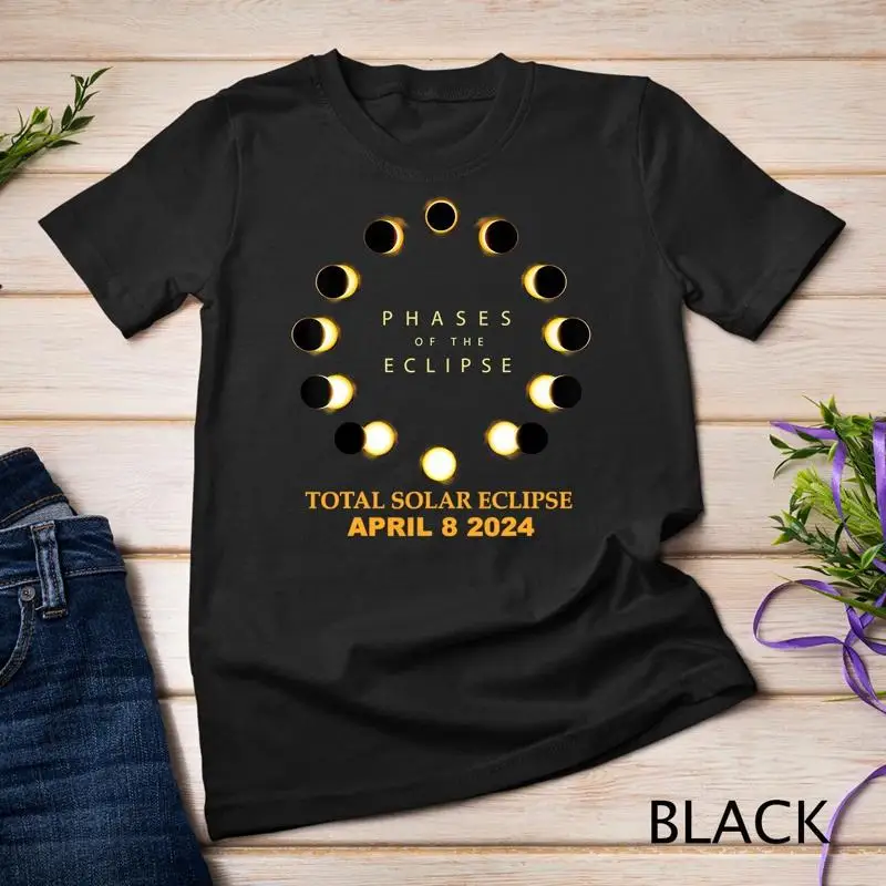 

Футболка Total Solar Eclipse 2024 Phases, футболка с 8 апреля, футболка унисекс