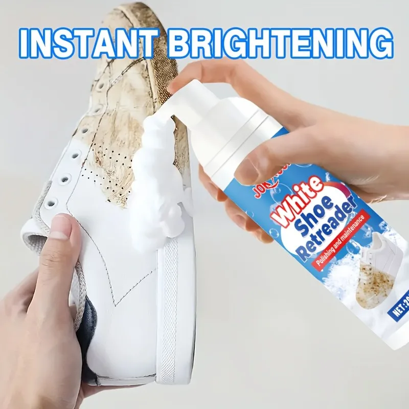 Shoe Foam Care Agent: Instant Brightening & Refreshing for Sneakers/Canvas/Smooth Leather, Quick Care, All Colors