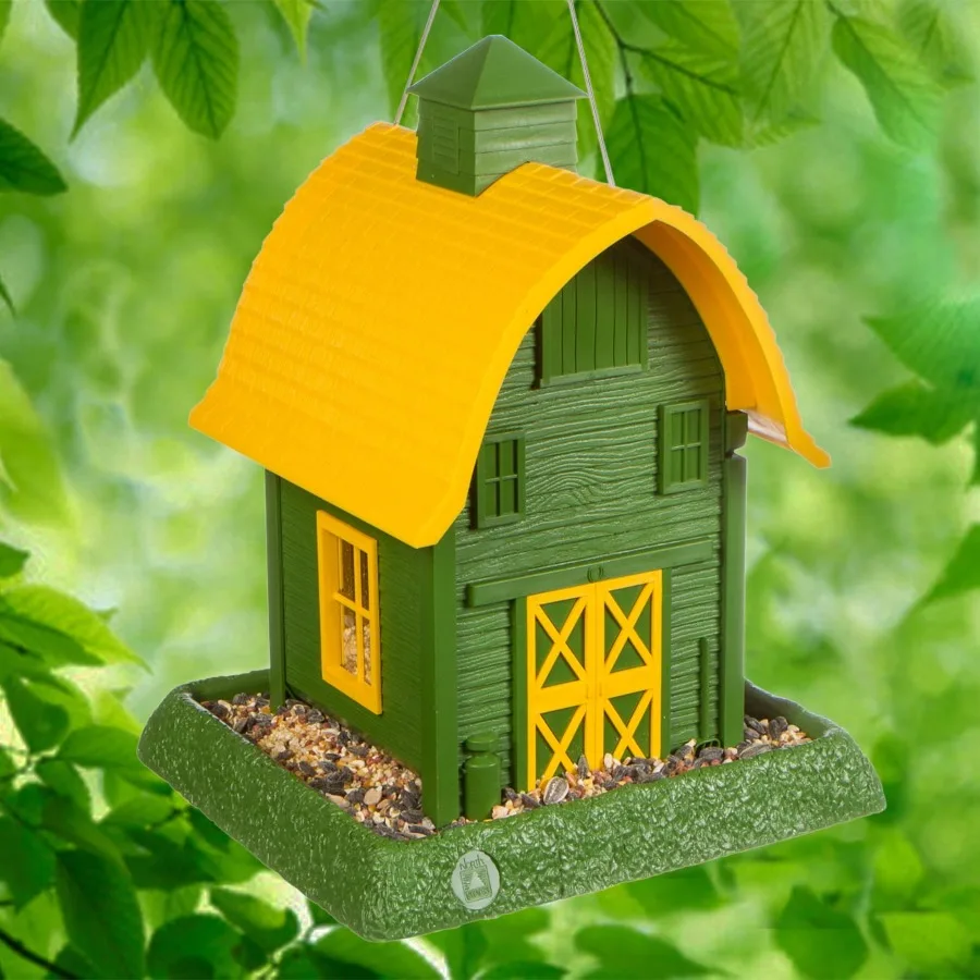 

Кормушка для птиц North States Village Collection Green Barn, вместимость 5 фунтов, для использования на открытом воздухе в саду, прочная, устойчивая к погодным условиям, стильный дизайн
