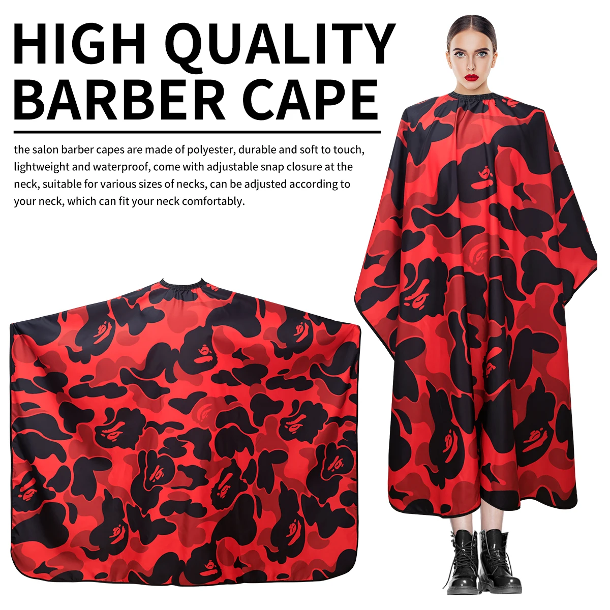 

Barbershop Hairdresser Camouflage Aprons Anti static Haircut Capes Professional Barbershop Waterproof Aprons Shawls Salon Tool