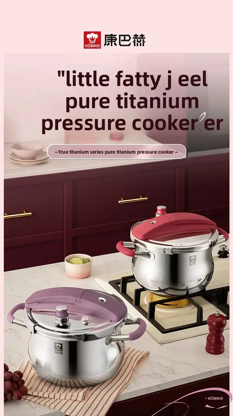 CF-16 Pressure Cooker Household Thickened Explosion-Proof Pure Titanium Pressure Cooker Gas Stove Induction Cooker 5