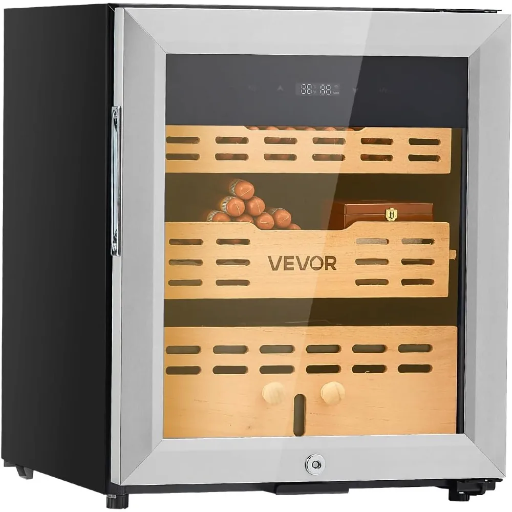 Electric Humidor, 50L, 300 Counts Electric Cigar Humidor Cabinet with Compressor Cooling, Constant Humidity & Temperature