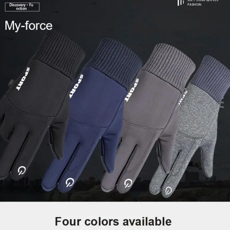 Winter Warm Full Finger Gloves Outdoor Sports Cycling Hiking Anti-slip Windproof Skiing Touch Screen Unisex Thermal Sport Gloves