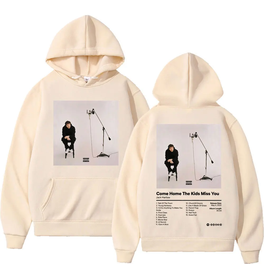 Rapper Jack Harlow Music Album Print Hoodies Men's Women's Fashion Hip Hop Oversized Sweatshirts High Quality Fleece Pullovers