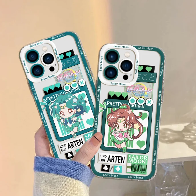 Anime S-Sailors Moons Phone Case for Xiaomi Redmi Note 13 12 12C 11 10 10C 13C 10s 9A 9T 9C 8 7 Pro Max 4G 5G Transparent Cover