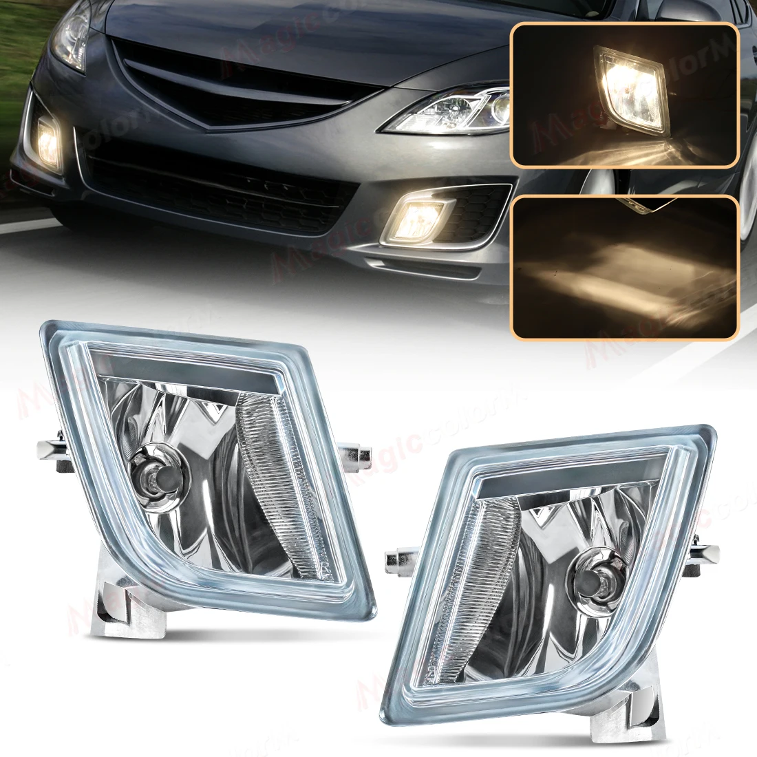 

Car Fog Lights Headlight For Mazda 6 atenza 2008 2009 2010 2011 2012 Fog Lamp Front Bumper Fog Light Halogen 12V Accessories