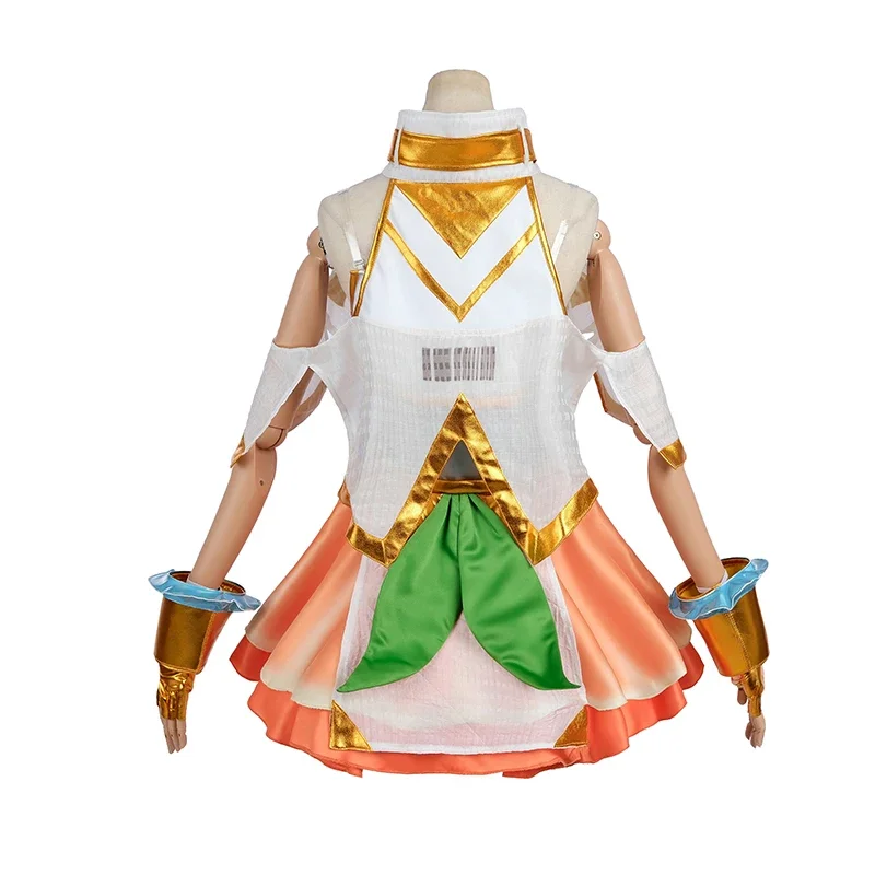 رولكوس-زي تنكري للنساء ، لعبة لول ، روح الطعام ، Ahri ، جلد جديد ، قلب حلو ، فاكهة ، تصميم برتقالي ، مجموعة كاملة