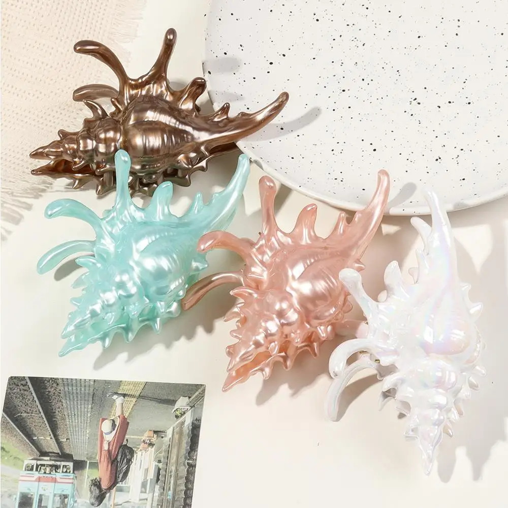 

Ponytail Shark Clip Hair Accessories Sea Shell Large Hair Claw Clip DIY Creative Fashion Seaside Vacation Style Acrylic Hairpins