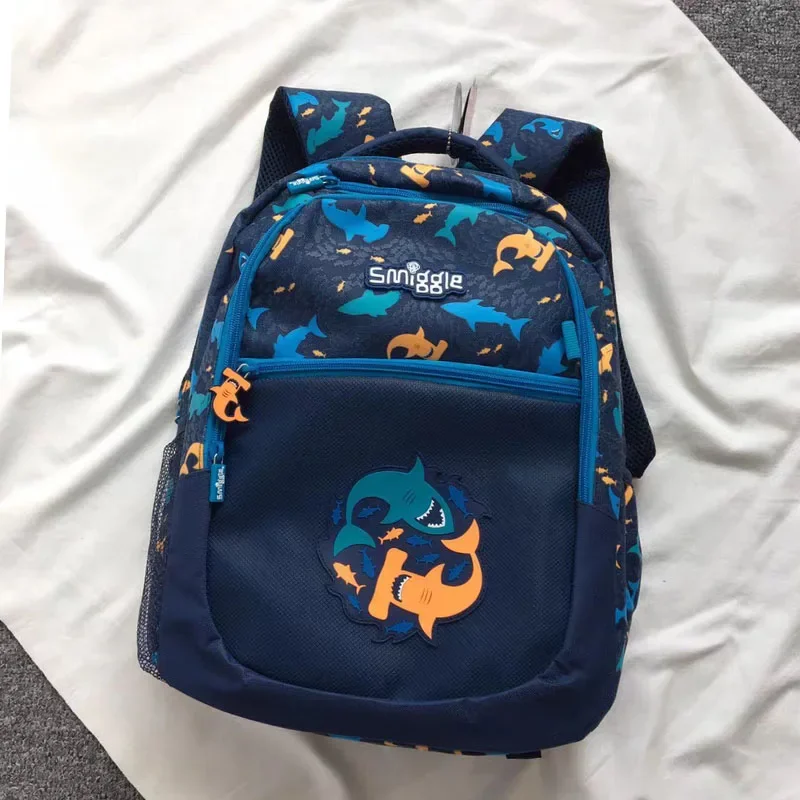 Genuine Australian Smiggle Deep Blue Dolphinfish Student Backpack Children\'s Stationery Pencil Case Zipper Backpack Student Gift