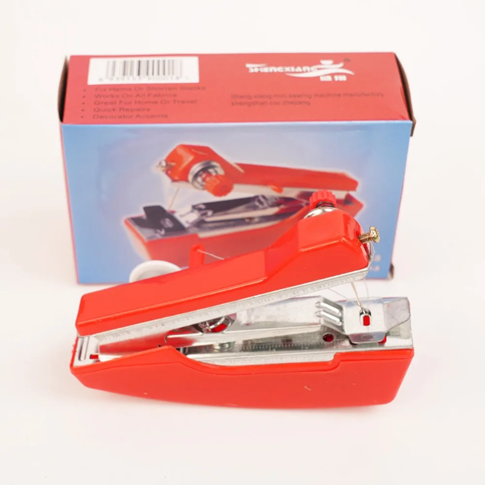 Useful Portable Manual Sewing Machine Simple Operation Stitch Handy Sewing Fabric Tool Hand-Held Mini DIY Apparel Tool Beginners