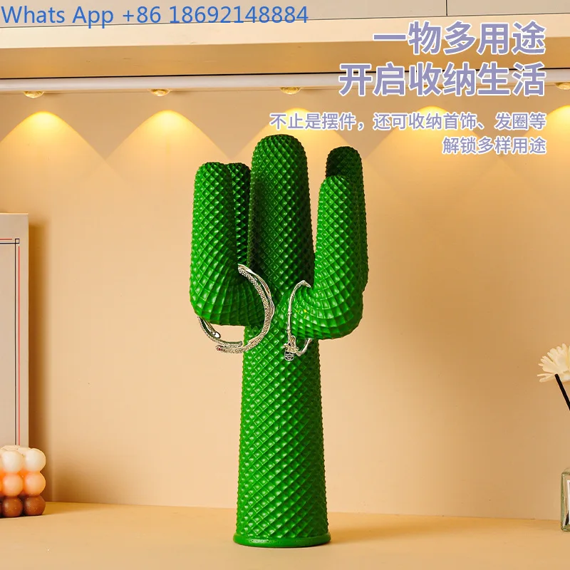 Cactus Decorative Desk Accessory for Living Room TV Cabinet Storage Luxury Style Ornament