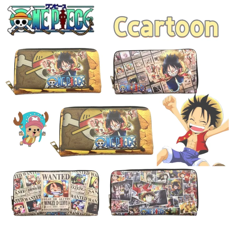 One Piece Luffy Zoro Chopper Münzbörse, neue kreative, hochwertige Cartoon-Tasche, niedlich, modisch, personalisierbar, Aufbewahrungstasche mit großem Fassungsvermögen
