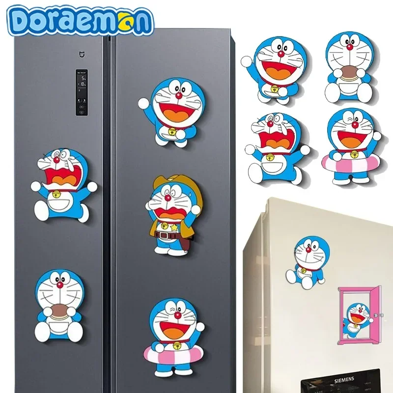 Doraemon Fridge Magnets Cartoon Refrigerator Decorative Magnets Kawaii Refrigerator Sticker Accessories Cute Home Decor Toys