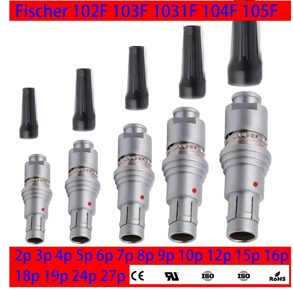 

for Fischers Circular Connectors 102 103 1031 104 105 Series SS Multipole Type 5 Pin Male connector Instrumentation accessories