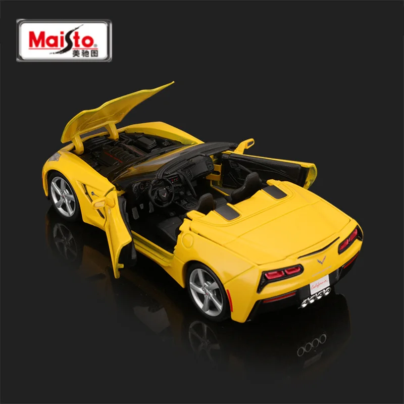 

Maisto 1:24 Chevrolet Corvette Stingray 2014, модель спортивного автомобиля из сплава, литой под давлением металлический гоночный автомобиль, модель автомобиля, имитация подарка для детей