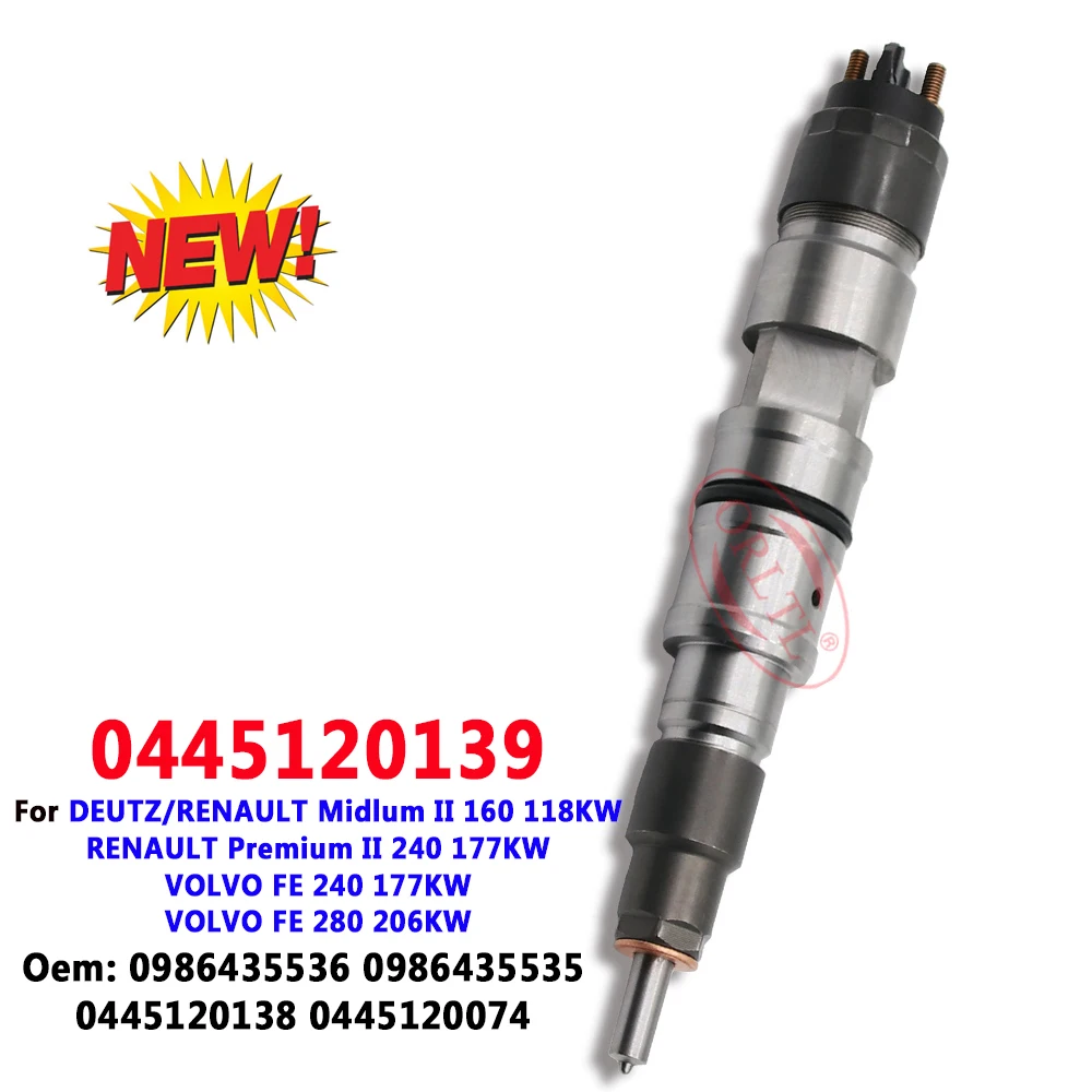 

ORLTL 0445120139 Diesel Injector Assy 0 445 120 139 Fuel Nozzle 0445 120 139 for RENAULT 0986435536 VOLVO 21006084 RVI 742100607