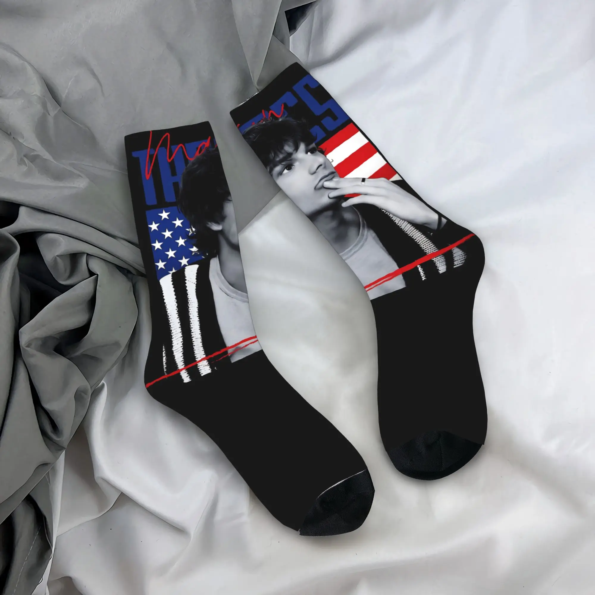 

Mason Thames Socks Non Slip Stockings Men Medium Soft Outdoor Sports Socks Winter Korean Printed Socks
