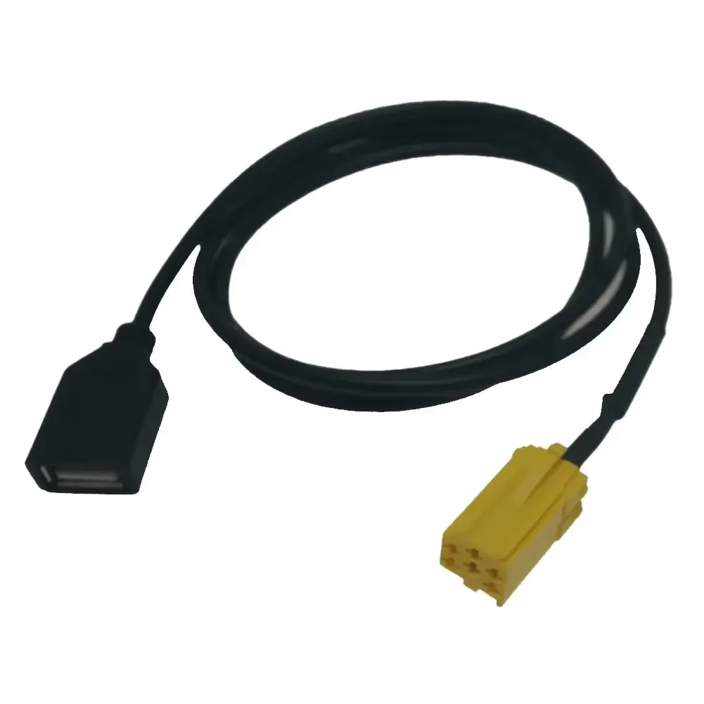 Female Port Extension 6Pin AUX USB Extension Non-deformed Quick Installation Wear-resistant 12V Voltage Anti-corrosion