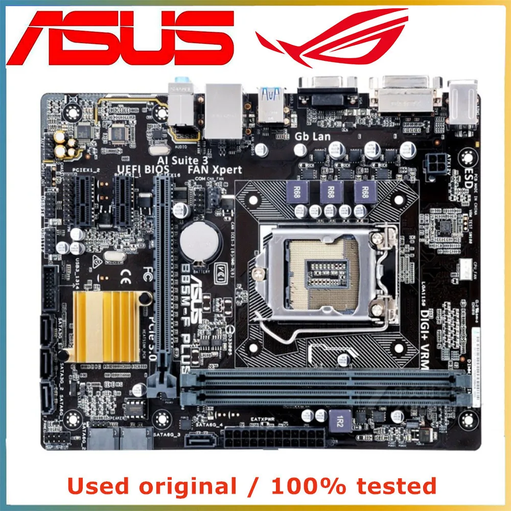 

For ASUS B85M-F PLUS Computer Motherboard LGA 1150 DDR3 16G For Intel B85 Desktop Mainboard SATA III PCI-E 3.0 X16