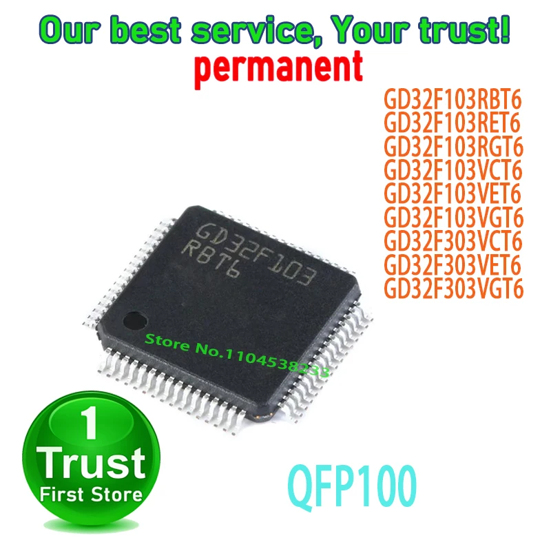 10PCS/LOT GD32F103RBT6 GD32F103RET6 GD32F103RGT6 GD32F103VCT6 GD32F103VET6 GD32F103VGT6 GD32F303VCT6 GD32F303VET6 GD32F303VGT6
